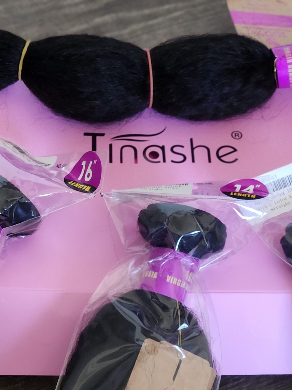 Black Synthetic Hair Weave - 14"/16" Options